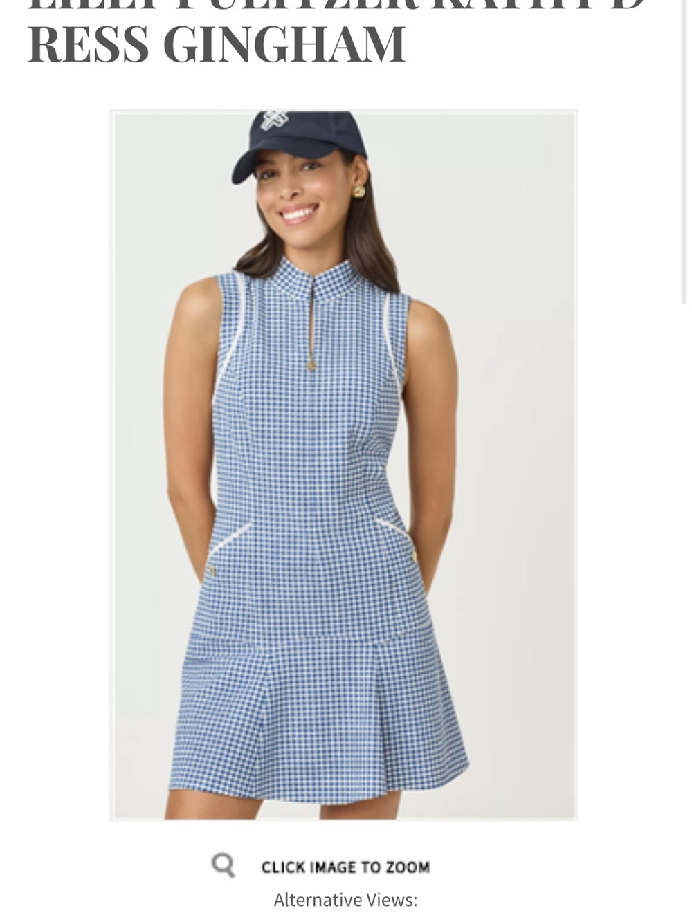 Lilly Pulitzer UPF 50+ Luxletic® Kathy Flounce Dress Gingham